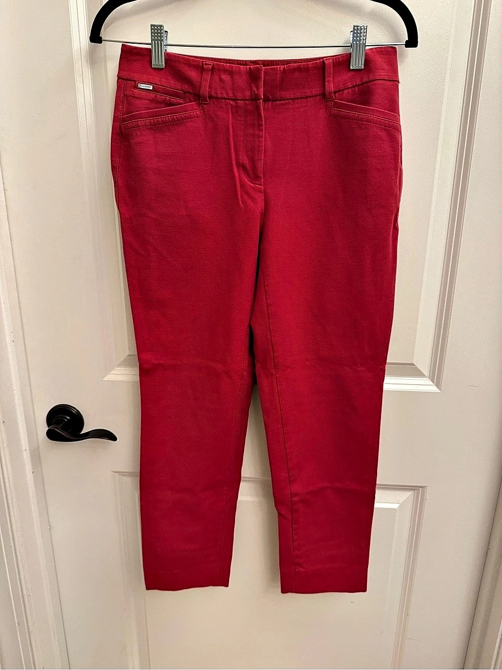 WHBM Ankle Slim Skinny Ankle Pants Pink Size 4P Like New